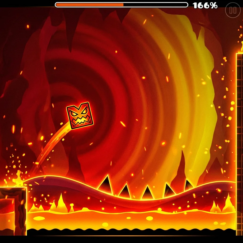 Play Geometry Dash Meltdown Online Gameplay